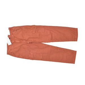 American Eagle High-Rise Straight Stretch Cargo Pants Regular Size 10 Rust NWT